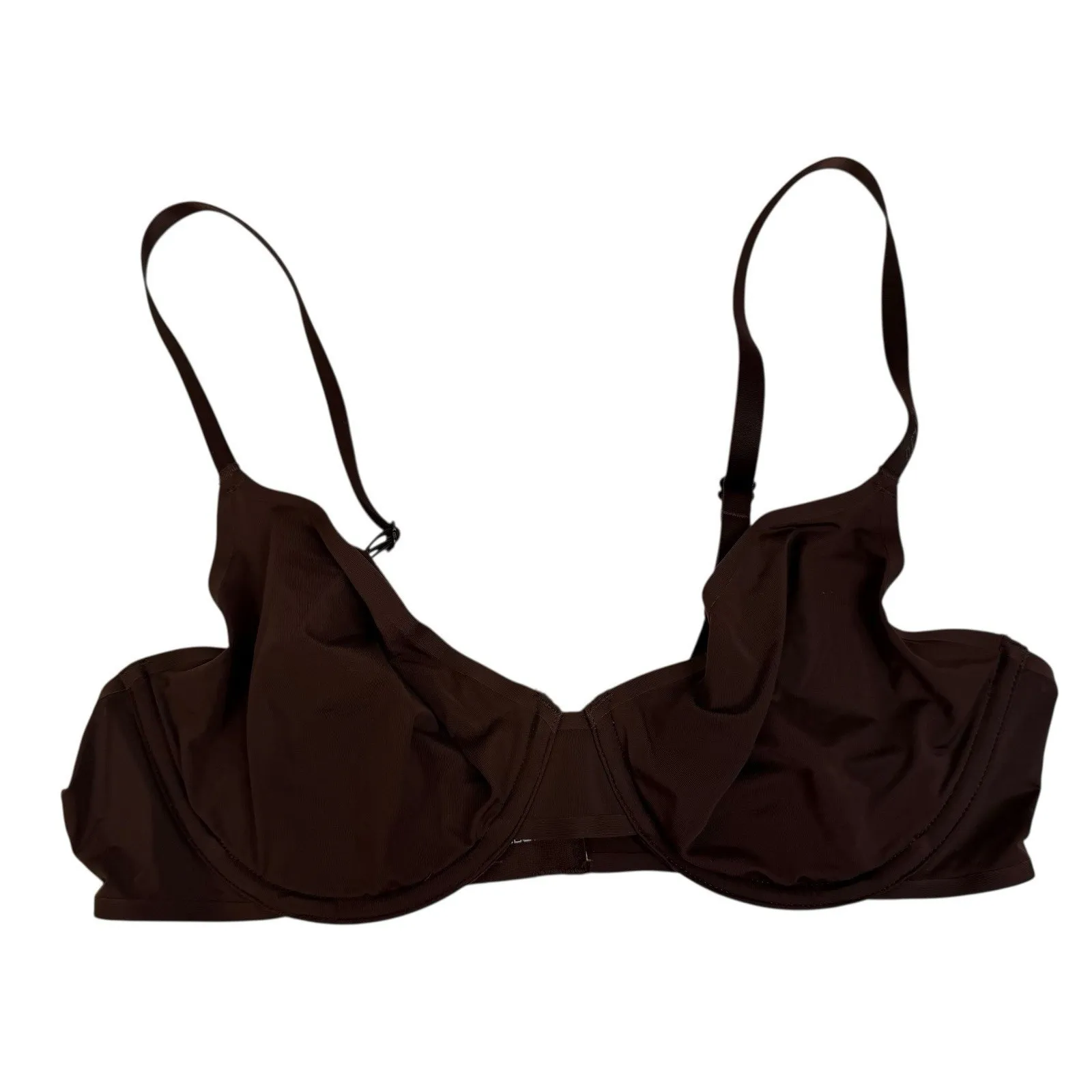 Smoothez Aerie 36B Bralette Bra Full Coverage Sans Lightly Lined Brown Underwire - Image 2
