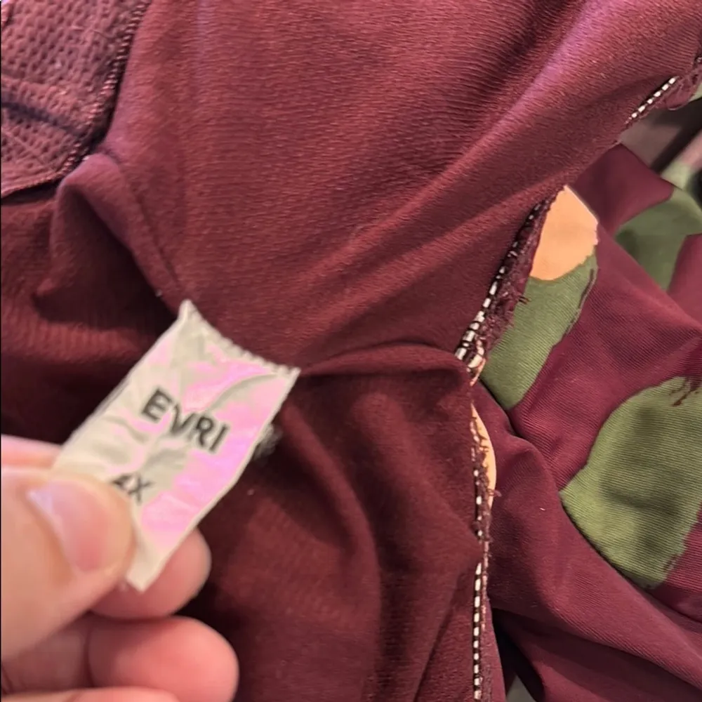 Evri Floral One Piece Swimsuit, removable straps size 2X Pink - Image 5