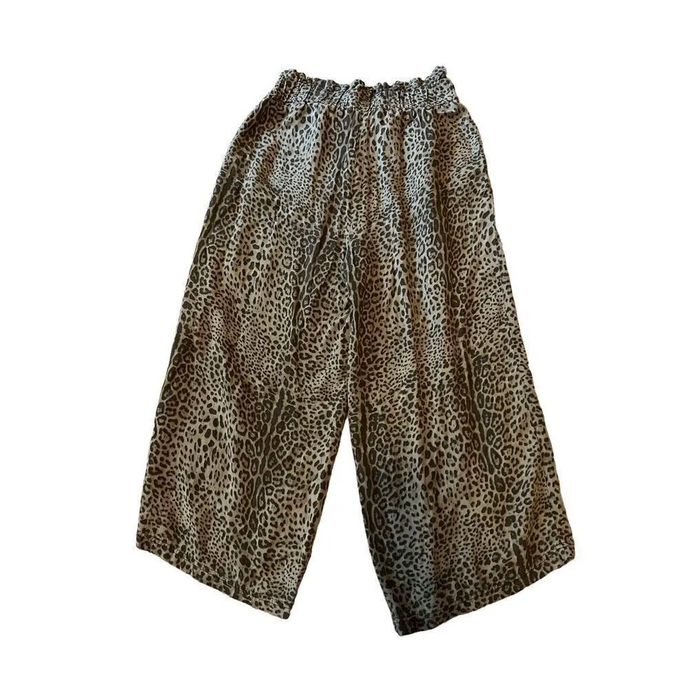 Rewash Womens Gaucho cheetah print pants - Image 2