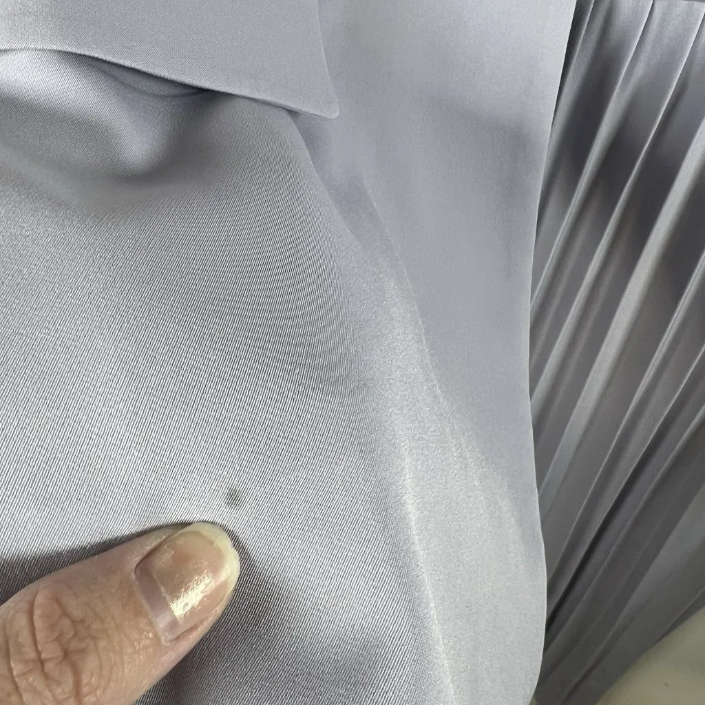 Front Row Shop Purple Pleated Maxi Dress Women’s Size 36 Cut‎ Out Back Business - Image 6