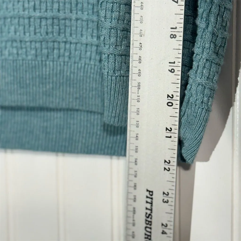 Alfred Dunner Women’s Petite M Teal Knit Top Short Sleeve Textured Sweater USA Blue Size undefined - Image 6