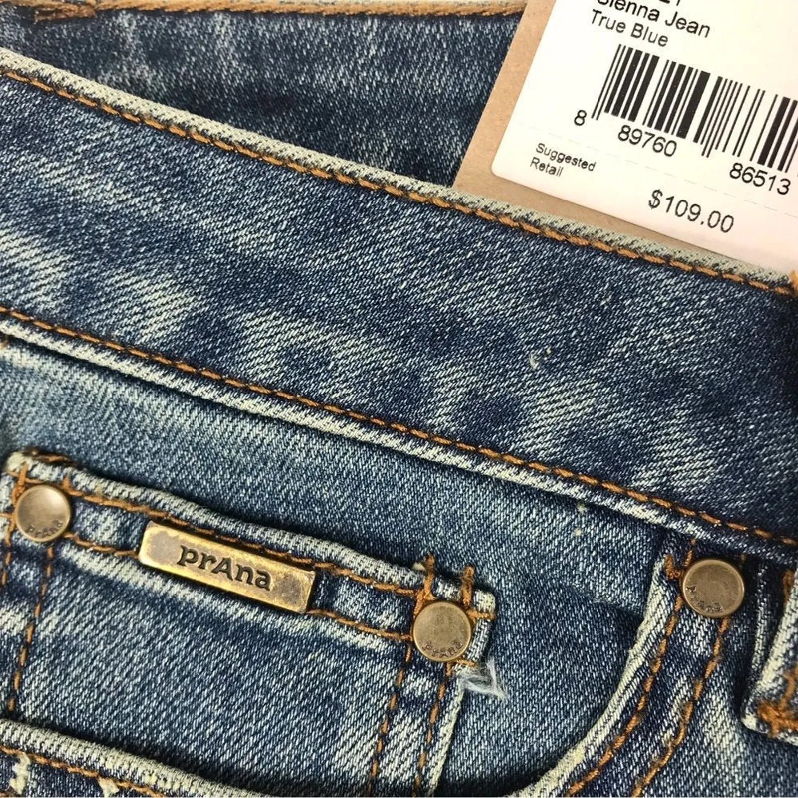 PRANA Mid Rise Jean Women 28 Blue Skinny Organic Travel Everyday Work Comfy NWT - Image 11