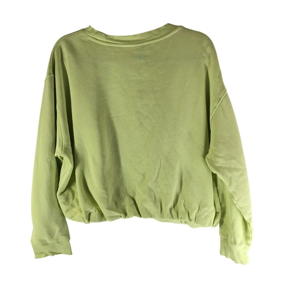 Universal Thread Bubble Hem Sweatshirt Long Sleeve Green M - Image 5