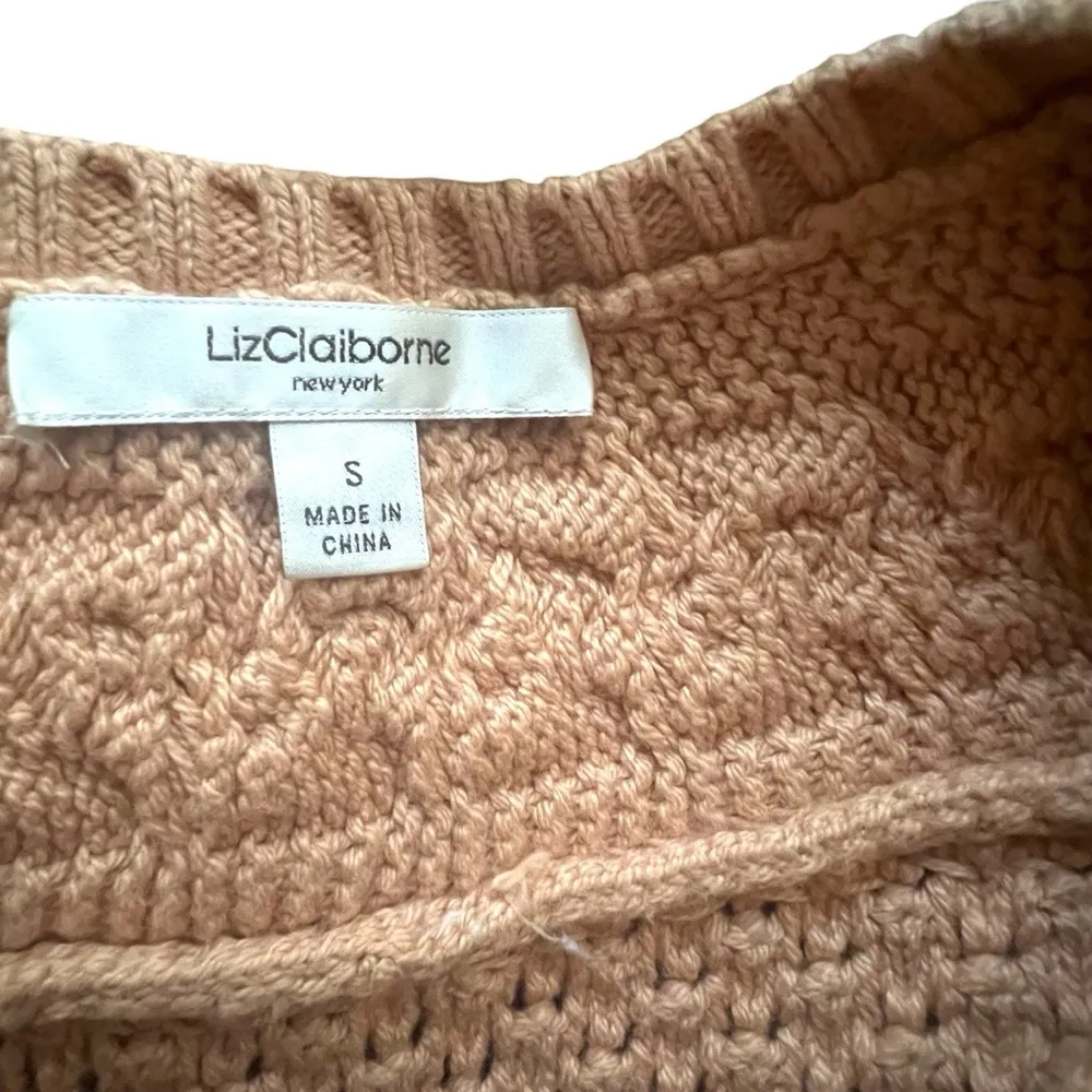 Liz Claiborne Knit Chain accent Sweater Cardigan. Size a generous S. - Image 4