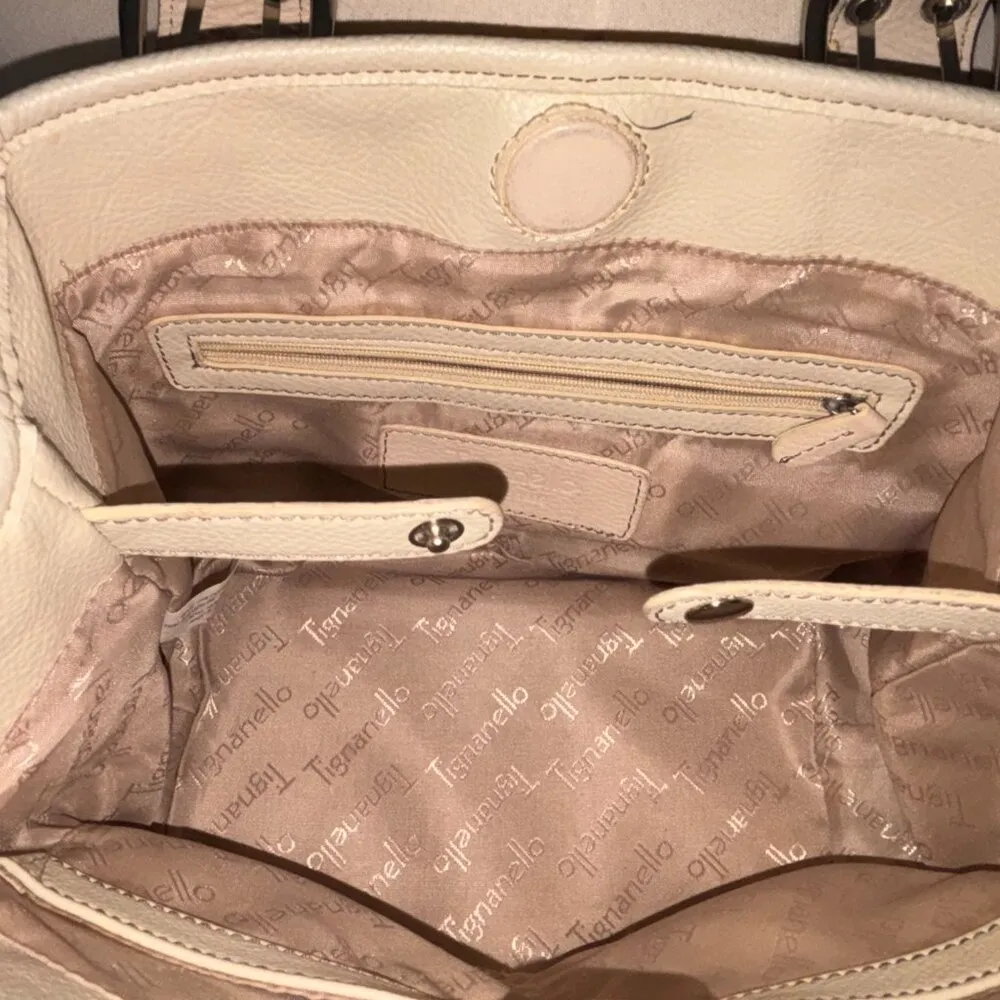 Vintage Tignanello Canvas/Leather Cute Handbag - Image 4