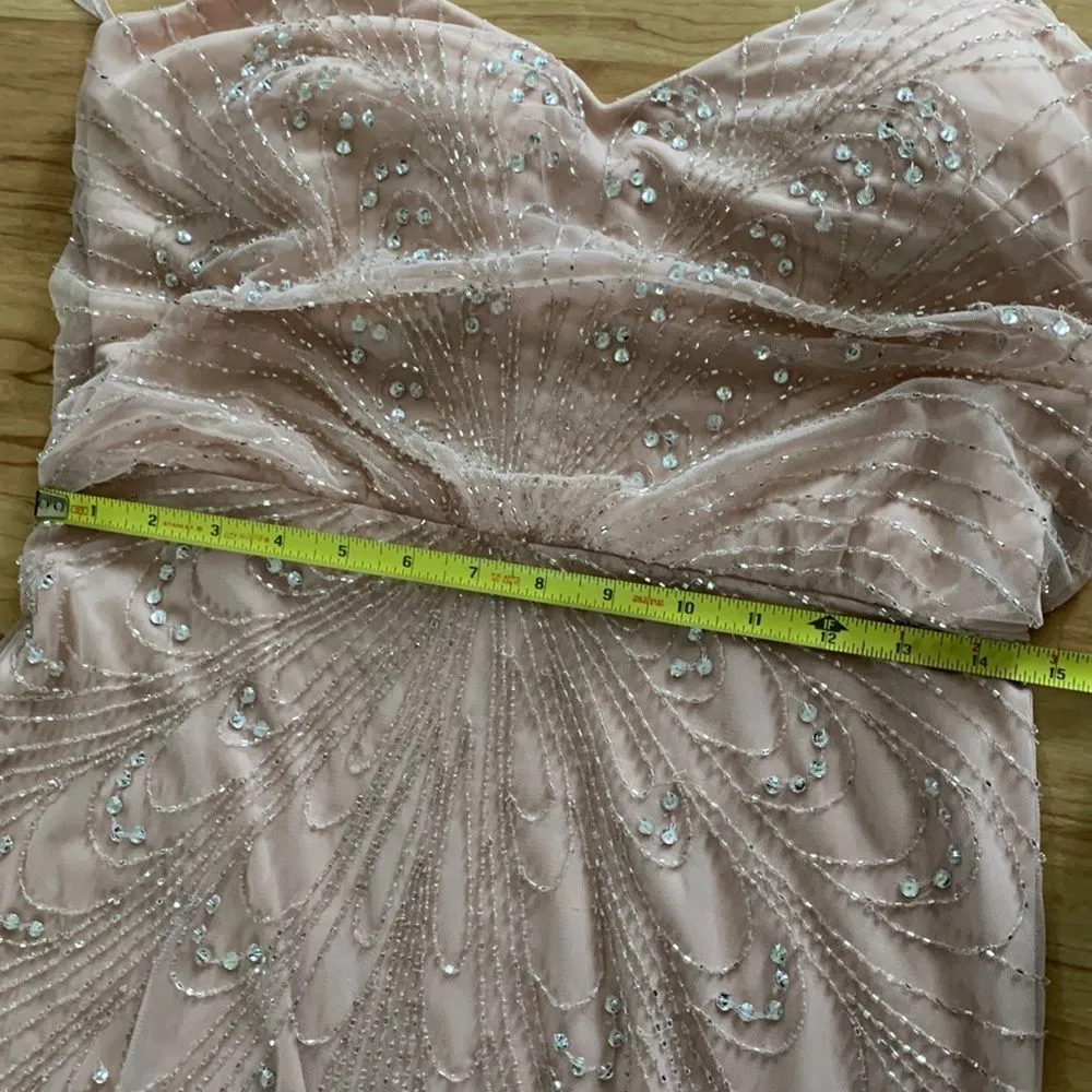 Andrianne papell long dress size 8 pink sequence - Image 7