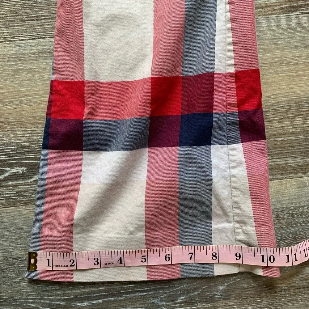 Vintage Tommy Hilfiger Wide Leg Checkered Trousers 90s / Y2k Size 7 - Image 7