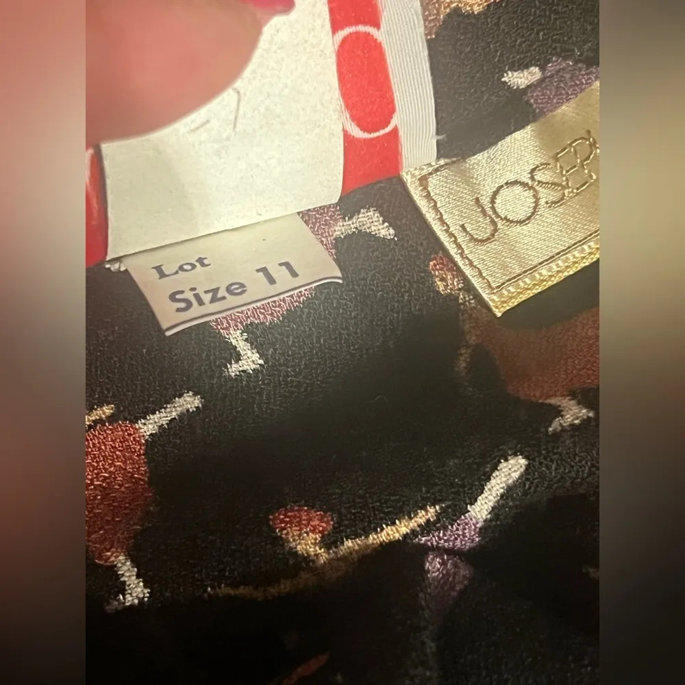 Vintage Joseph Magnin Pleated Midi Skirt Dancing Ladies Print Size M Rare Retro Black Size M - Image 6