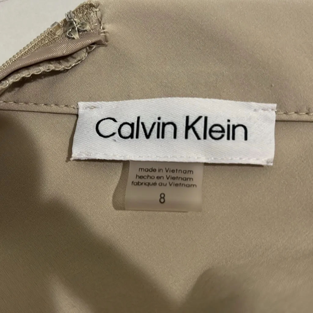 Calvin Klein beige sleeveless dress - Image 5