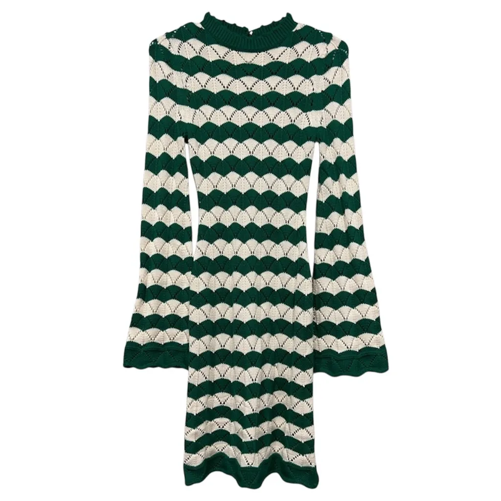 Misa Los Angeles Evelin Crochet sweater mini boho dress - Image 7