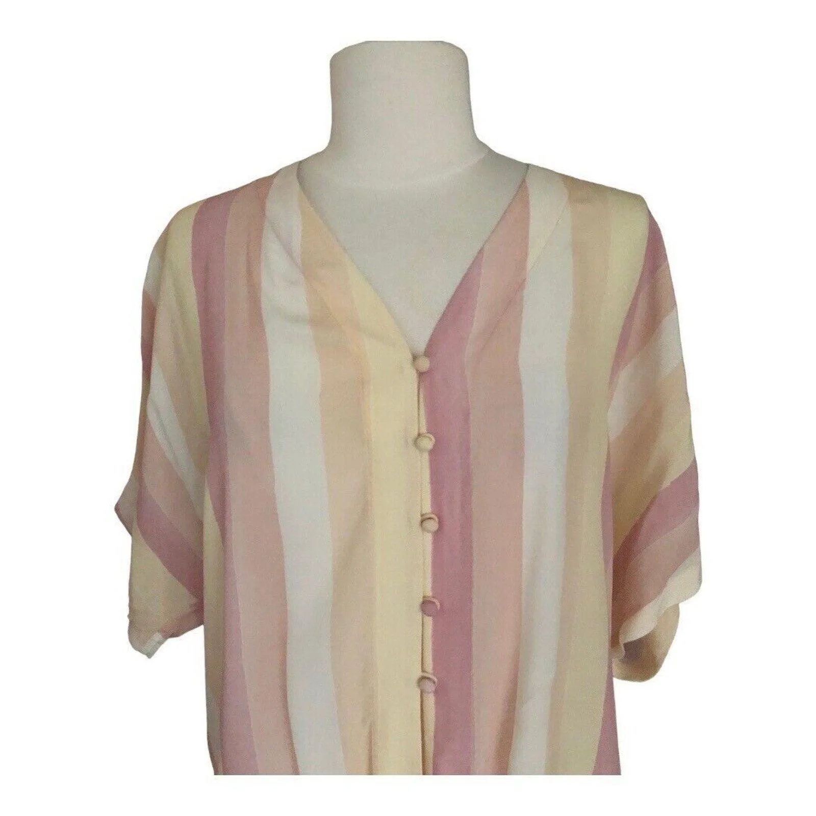 Rails NWT Women's Pacific Stripe Thea Tie Front Short Sleeve Top Size XS - Image 2