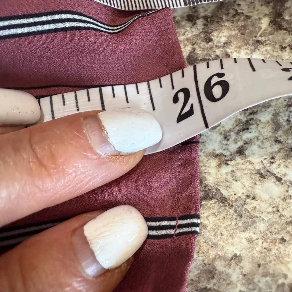 Iz Byer Burgundy Striped Button Down Shirt - Image 5