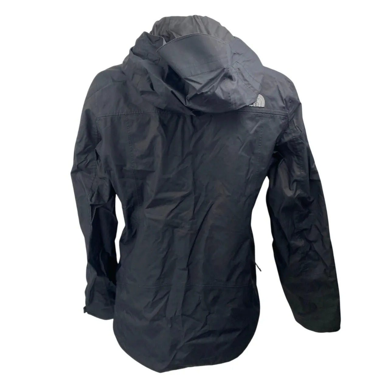 The North Face Women's Black Full Zip Long Sleeve Hooded Windbreaker Jacket Sz S - Image 2