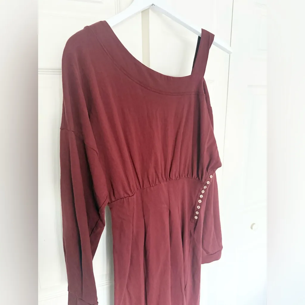 New Free People Ibiza Midi Dress Empress Rock Red Orange Size Small - Image 5