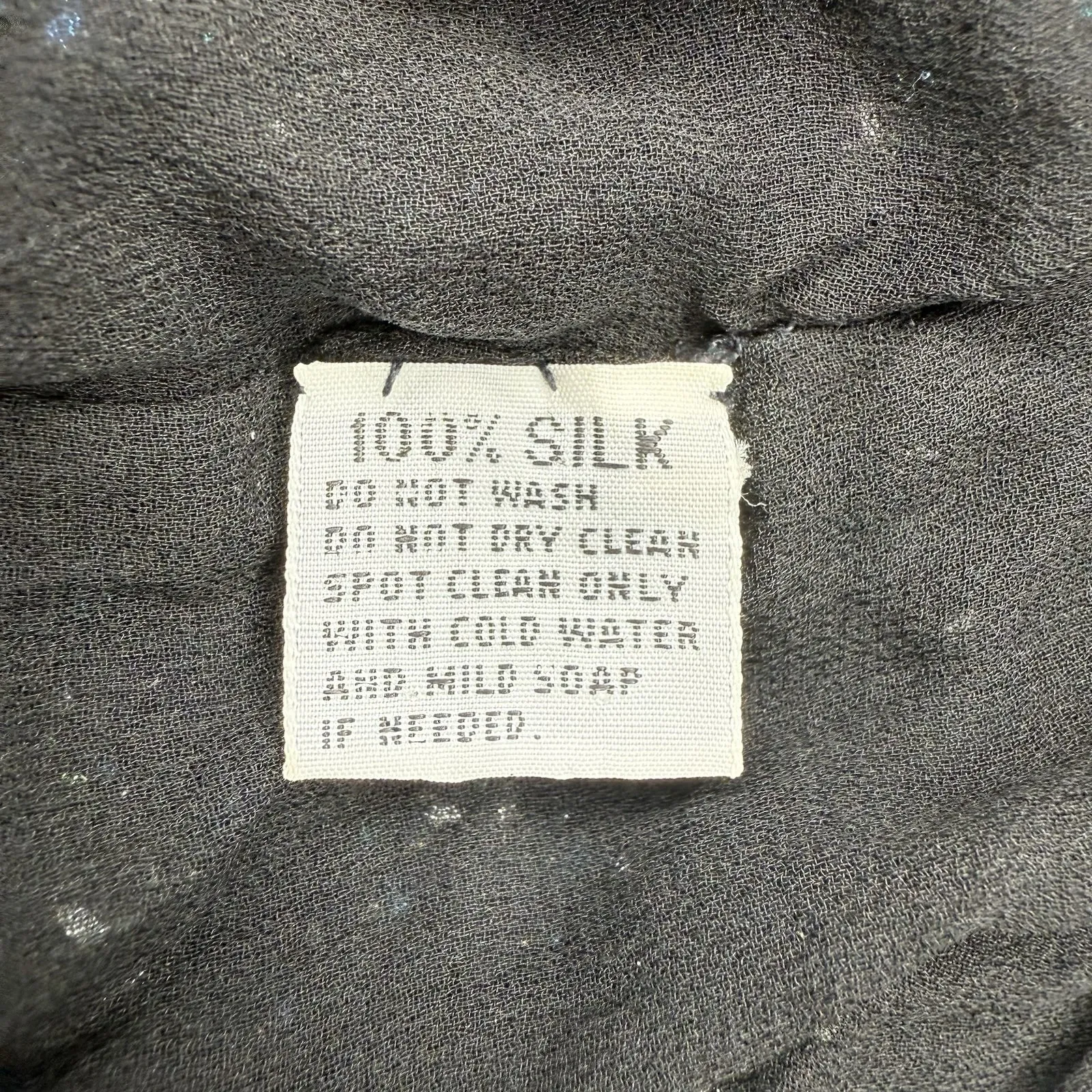 Vintage Oleg Cassini Blouse Small Beaded 100% Silk Formal Long Sleeve Evening - Image 8