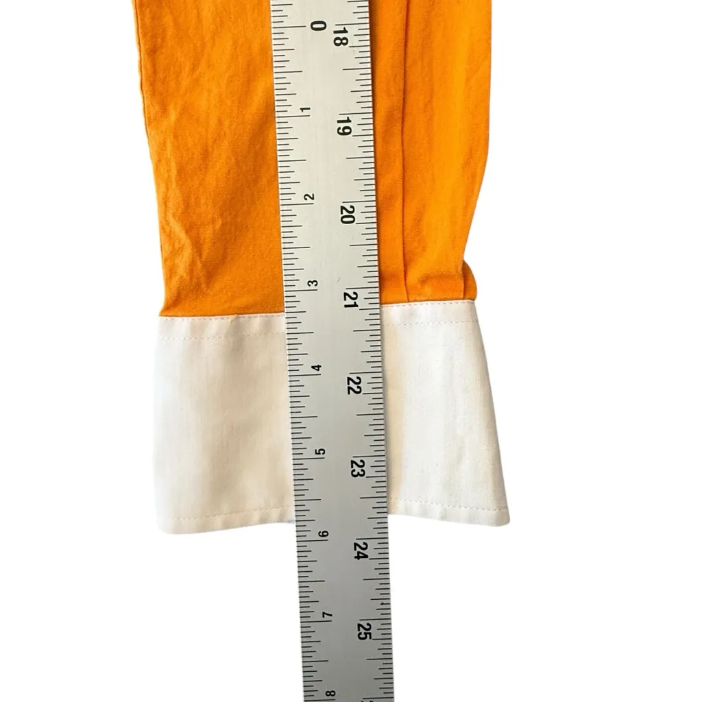 Vintage Lacoste Orange Button Front Blouse Shirt Women's Size 34 - Image 13