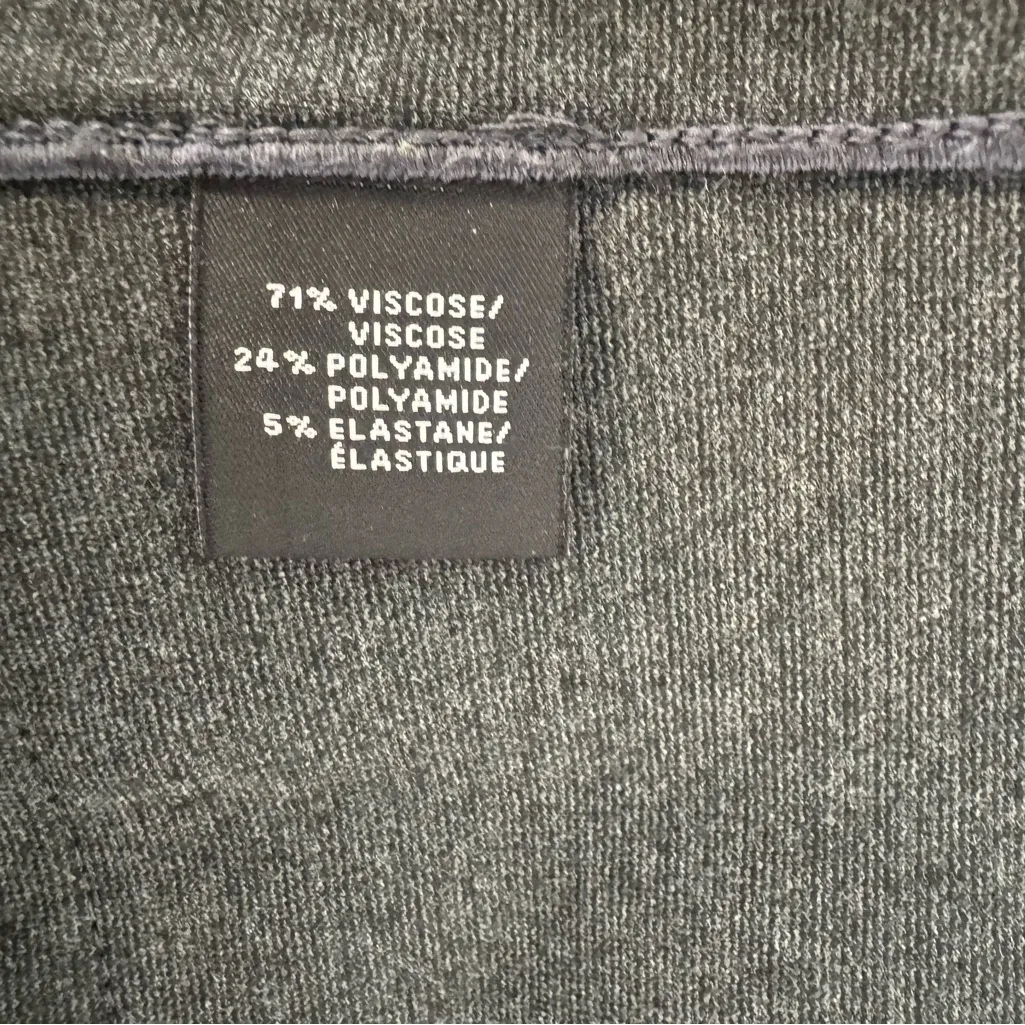 Lafayette 148 Belted Open Front Trench Coat Ribbed Knit Sleeves Gray Size Medium - Image 13