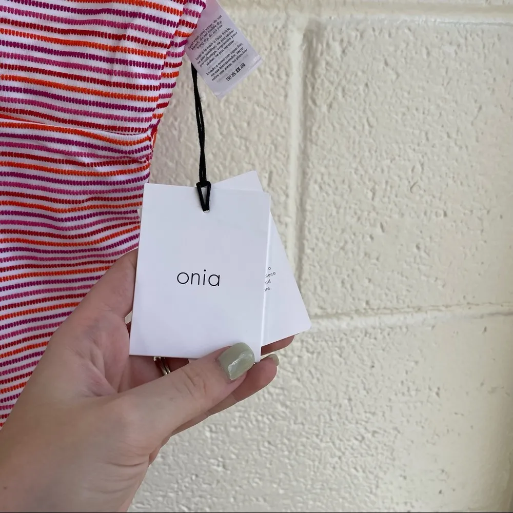 NEW Onia Anthropologie Iona One-Piece Swimsuit Striped - Image 5