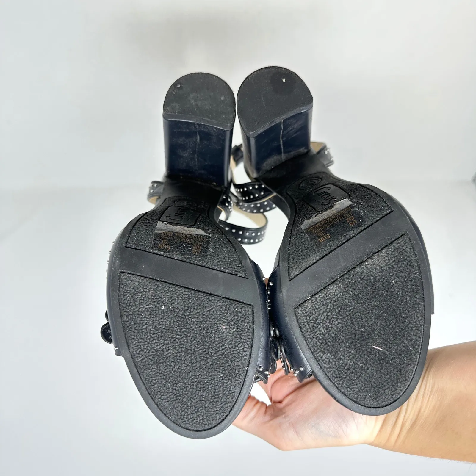 Circus by Sam Edelman Merle Studded Floral Leather Sandals Black Size 6 - Image 7