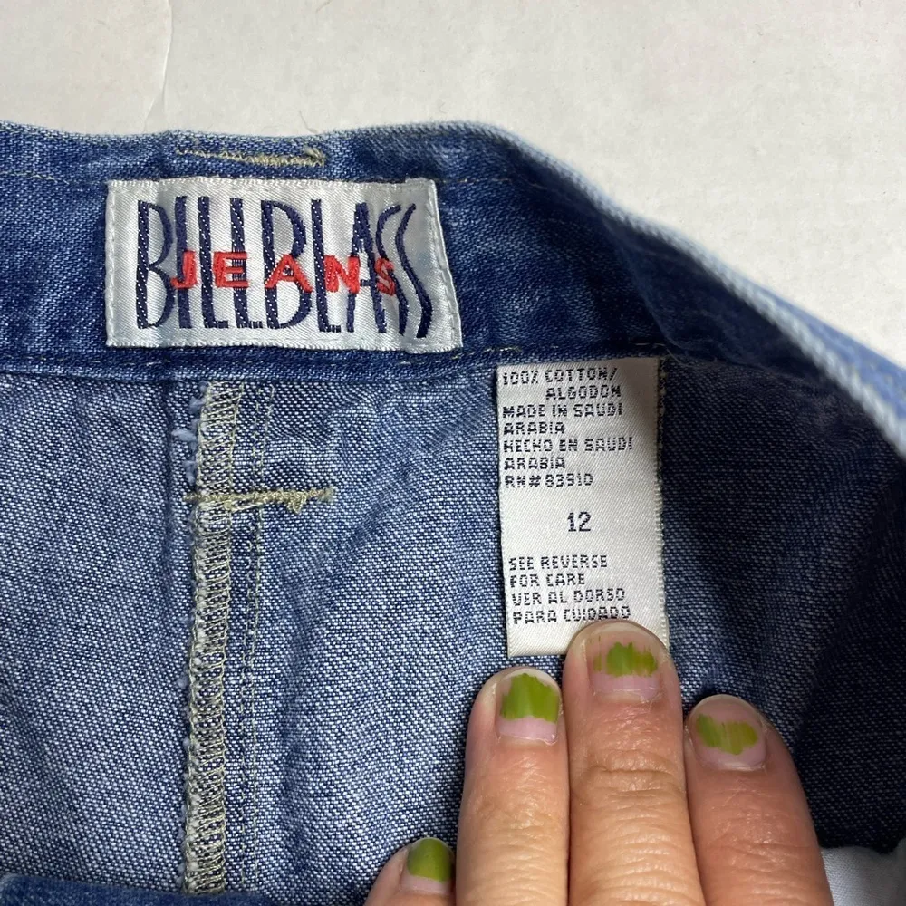 Vintage Bill Blass Pleated Grandpa Granola Girl Denim Bermuda Jorts Shorts - Image 3