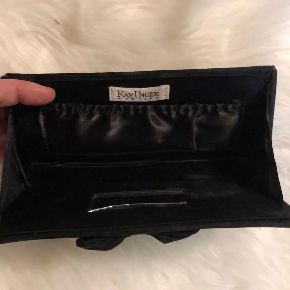 Vintage Kay Unger Black Animal Print Clutch - Image 12