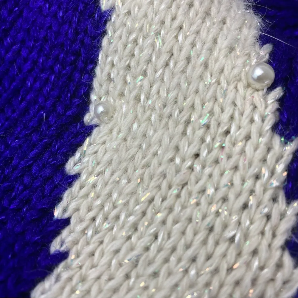 Jacklyn Smith Women’s Very ‘Ugly’ Christmas Sweater With Perls & Brooches  Sz. L - Image 12