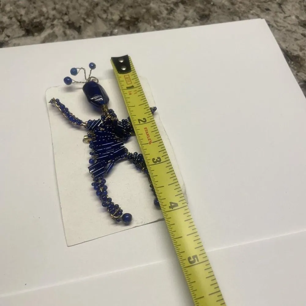 Handcrafted Hand Made Beaded Costume Jewelry Brooch Pin - Image 5