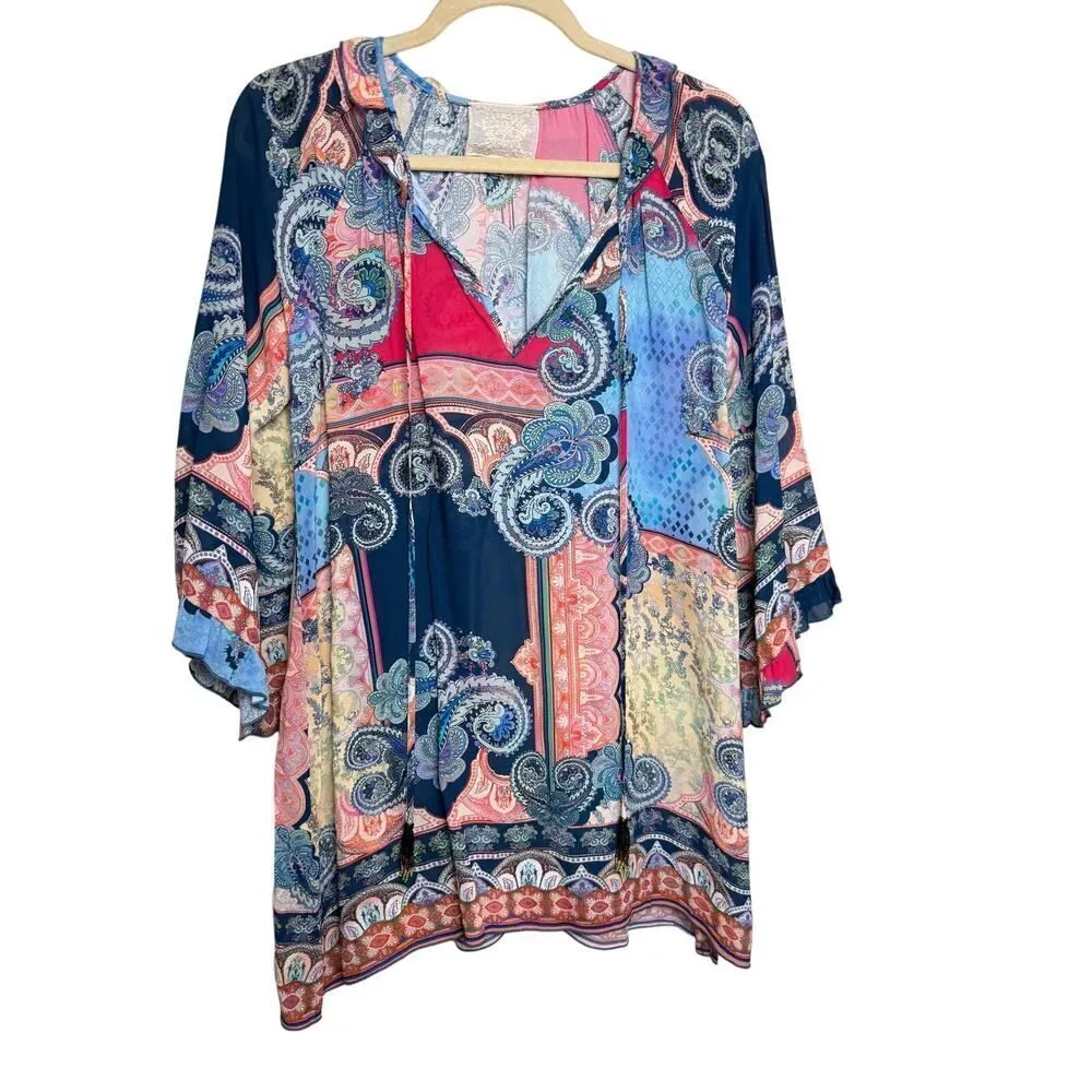 Johnny Was Daria Beaded Tassel Tunic Sz. S - Image 7