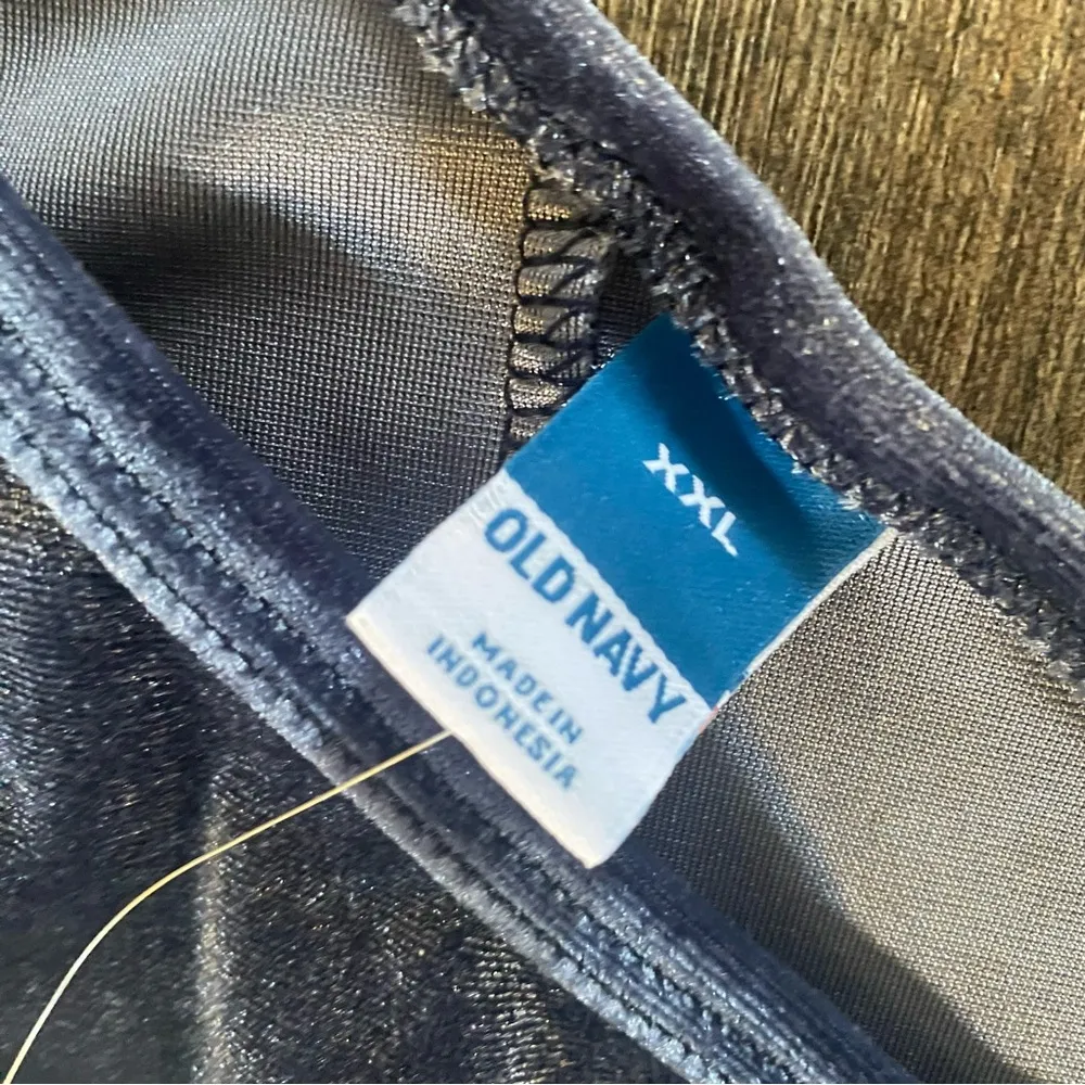 Old Navy Women Dress Size XXL Blue Velvet One Shoulder Fitted Mini Party Holiday - Image 2