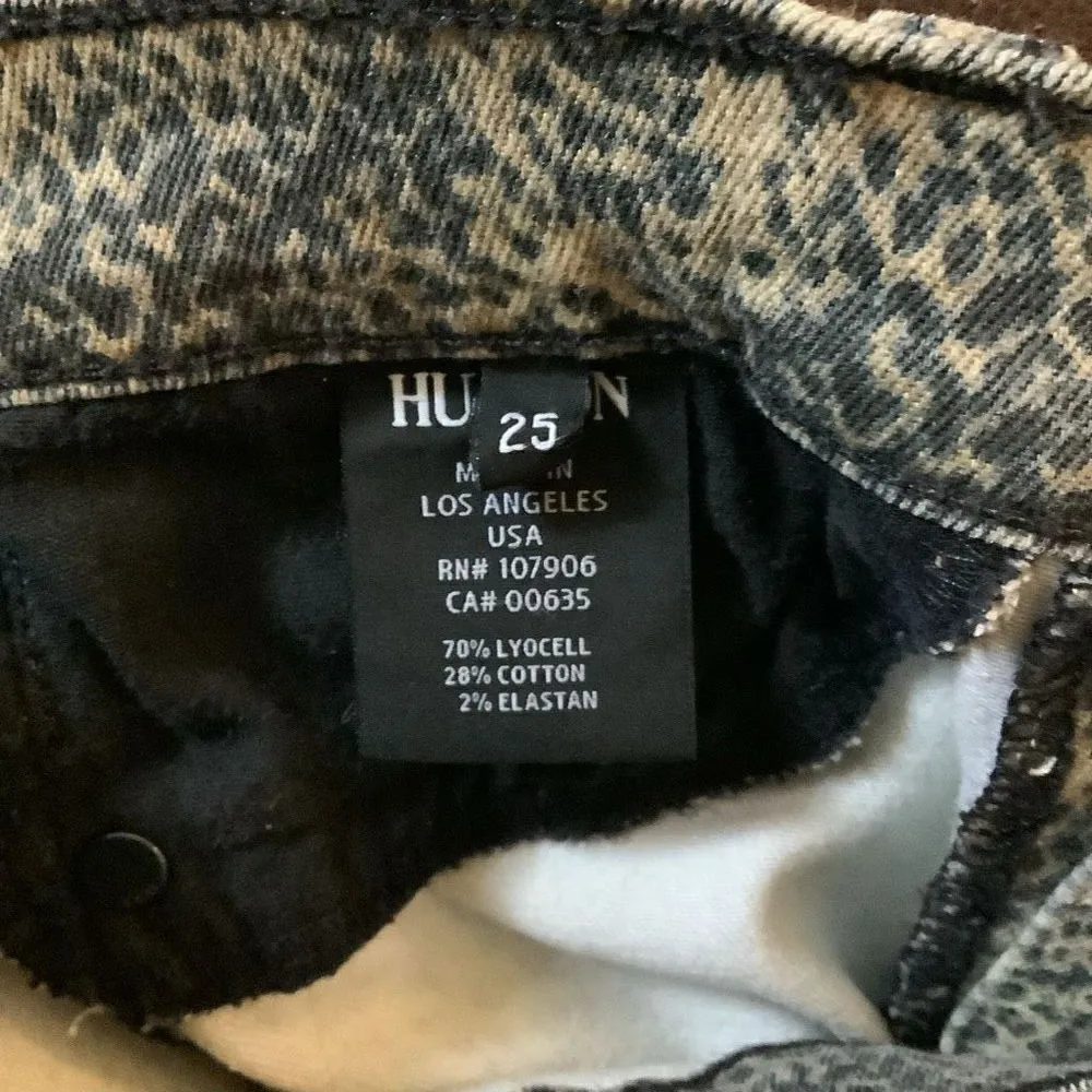 HUDSON Cheetah Print Nico Super Skinny Mid-rise Jeans - Image 4