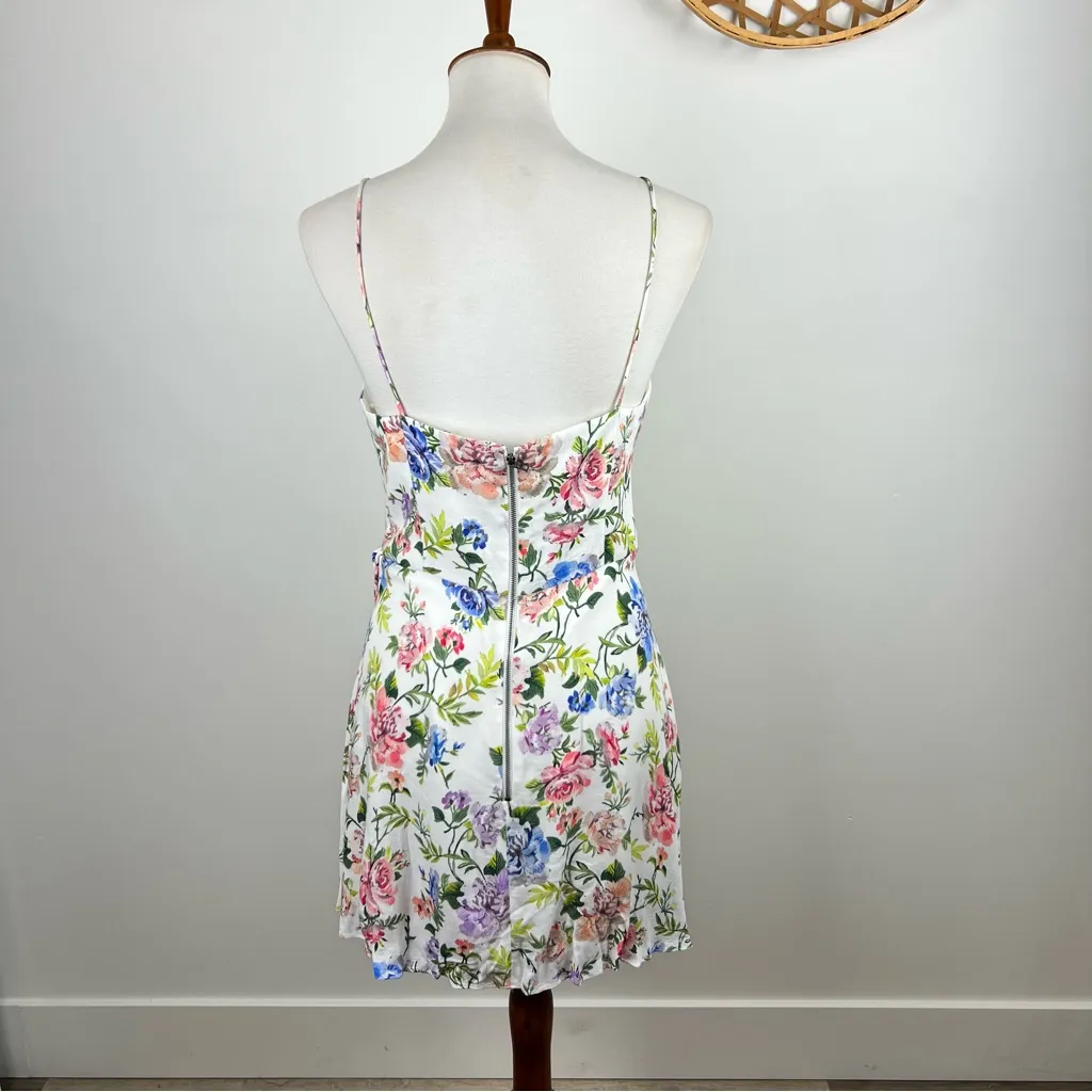 ALICE + OLIVIA Trixie Wrap-effect Floral Crepe De Chine Size 10 Garden Girl - Image 13