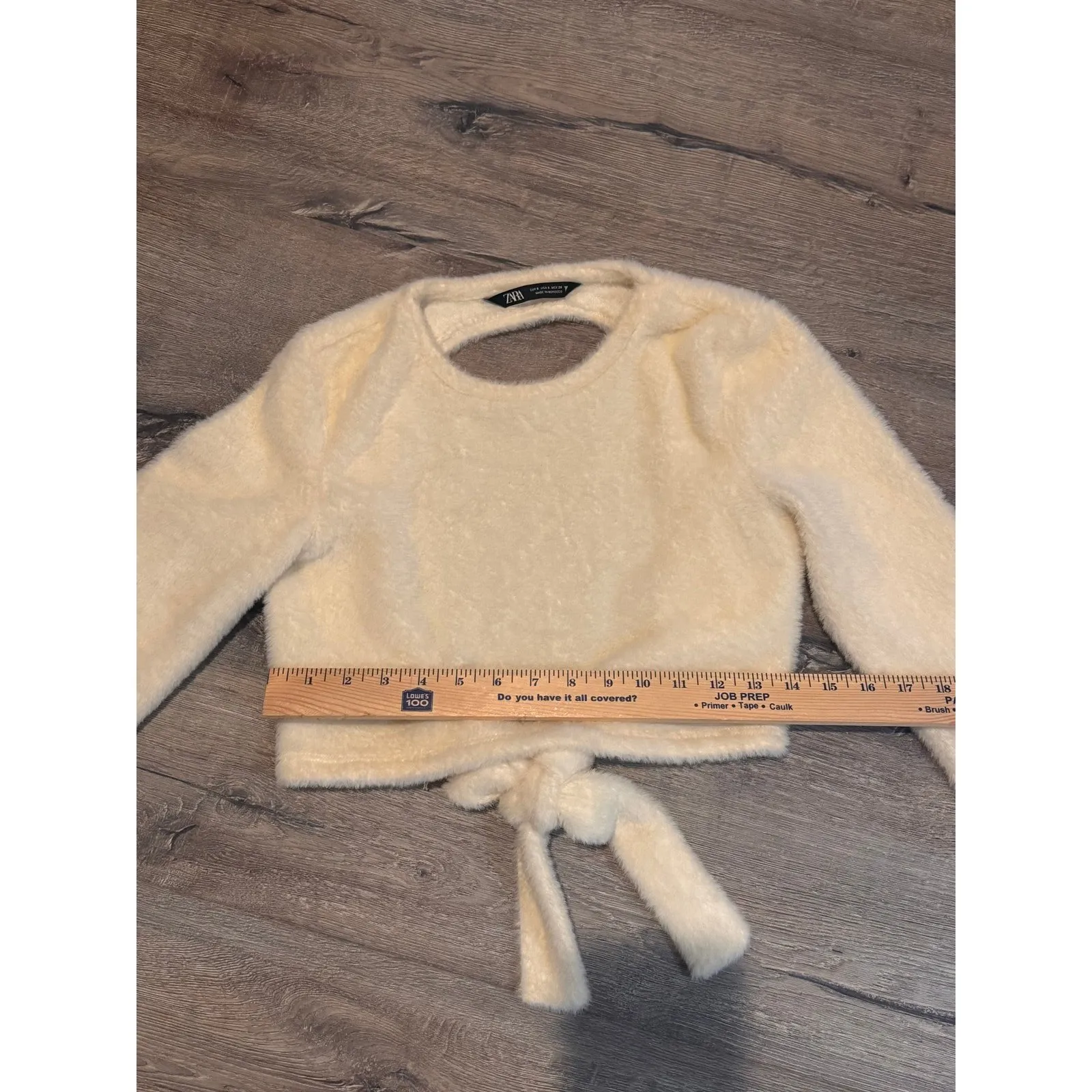 Zara open back with tie women's shirt, size‎ small - Image 5