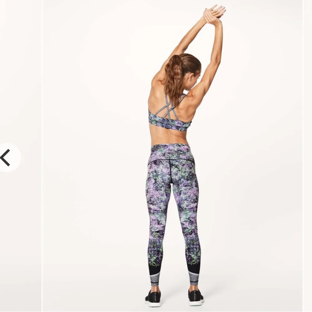 Lululemon Energy bra nulux 12 with pads vivid vision energy 50g multi black - Image 3