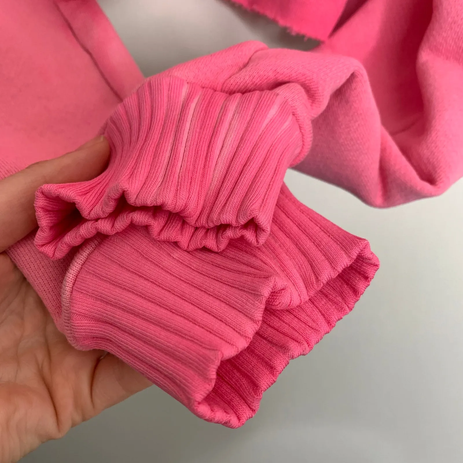 COTTON CITIZEN Brooklyn Crop Zip Hoodie In Hot Pink Mix Womens Medium - Image 4