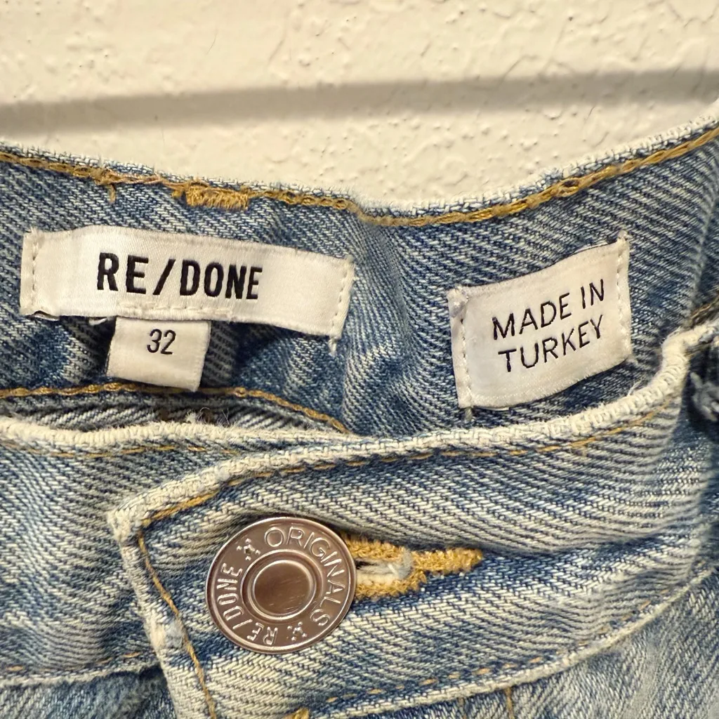 RE/DONE 70s Stove Pipe Jeans size 32 Light‎ Wash - Image 4