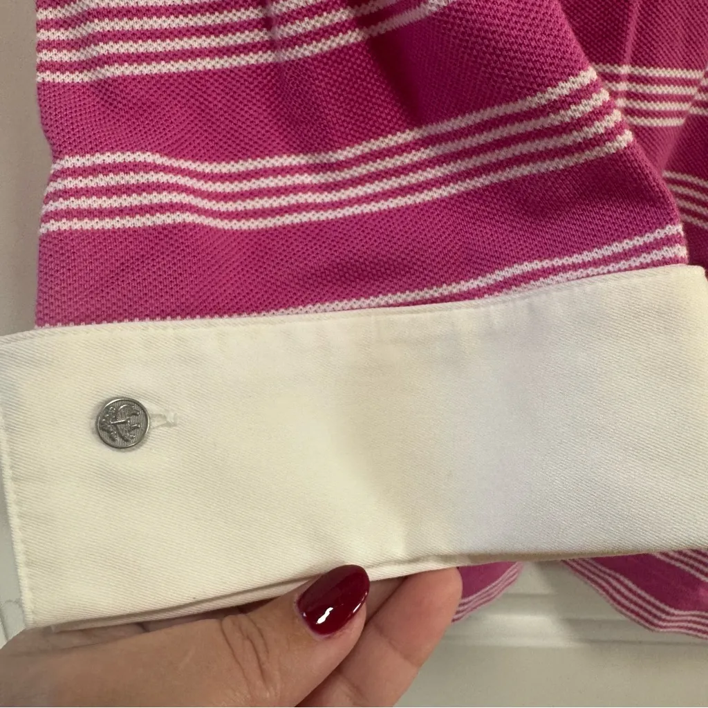 Brooks Brothers 346 NWT size Large Women’s Pique Knit Long Sleeve Collared Shirt - Image 6