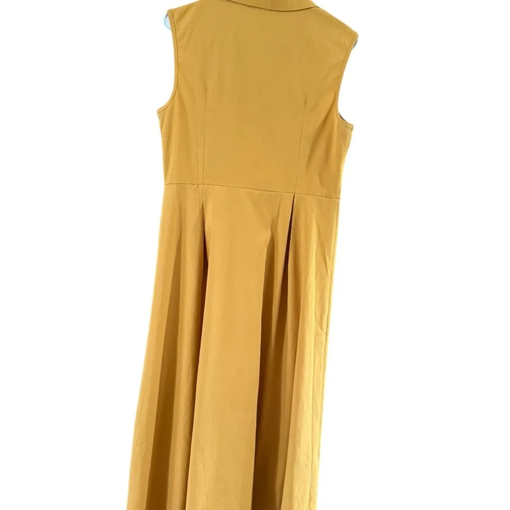 Amazon Essentials Yellow Pleated Midi Sundress Size L - Image 5