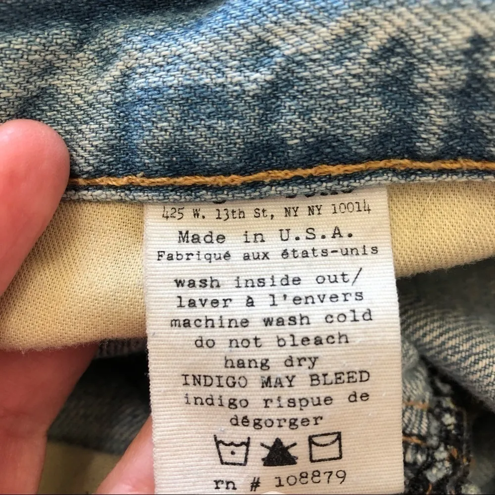 Rag & Bone Boyfriend Jeans Moss Wash with Holes Lightwash Blue 26 - Image 7