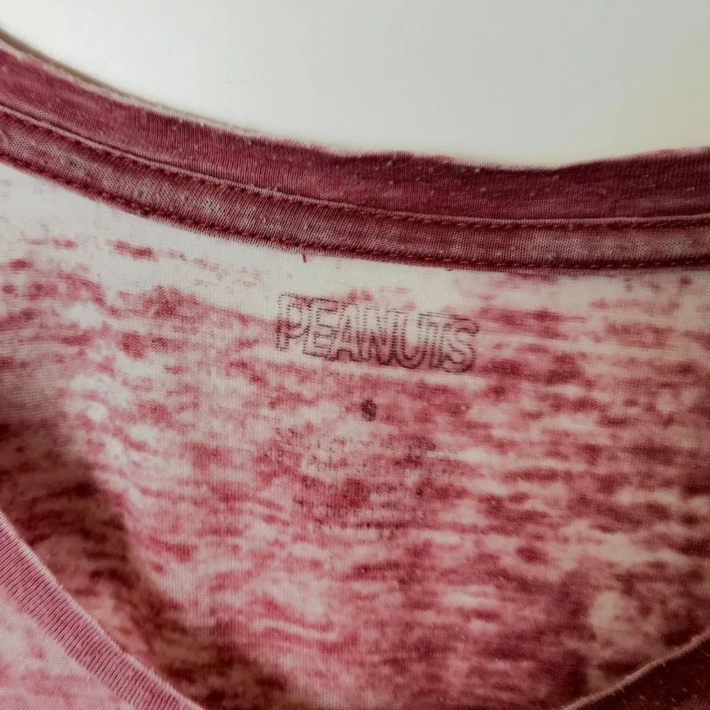 Peanuts T Shirt Cartoon Characters Burnout V - Image 4