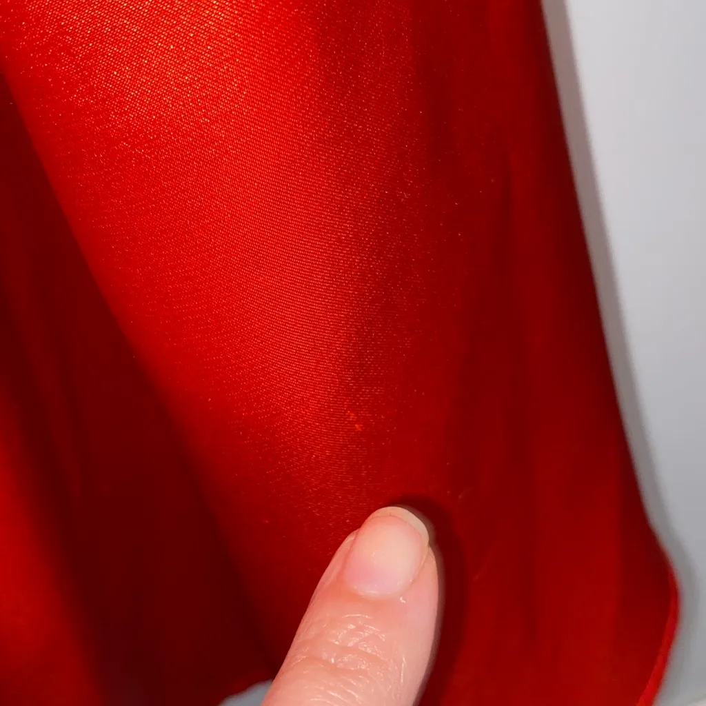 San Joy Vibrant Red Satin Poof Sleeve baby doll Mini Valentines party dress - Image 14