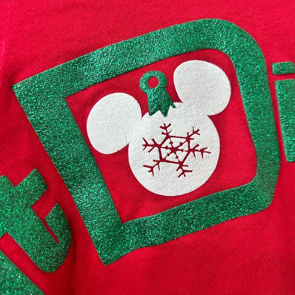Disney 2020 Christmas Holiday Santa Mickey & Friends Spirit Jersey Shirt XL - Image 10