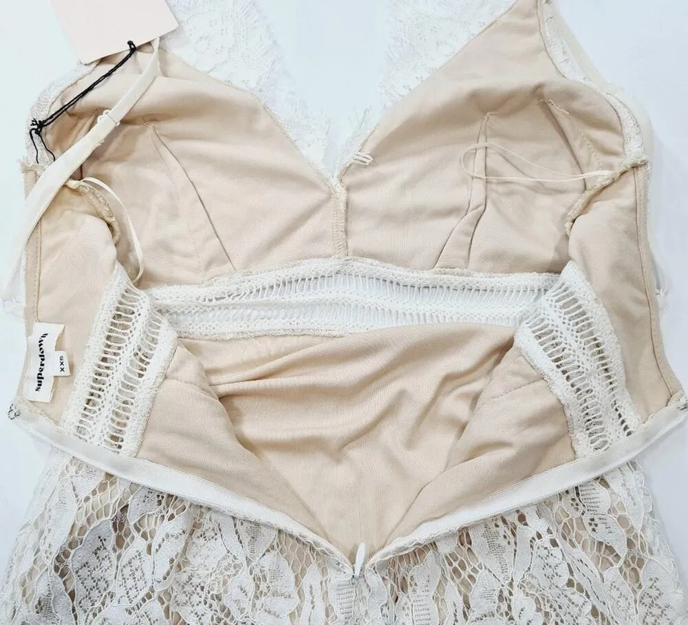 Superdown Remi Lace Mini Dress in White XXS - Image 11