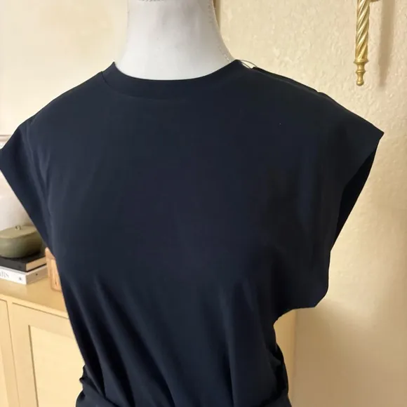 VINCE NWT Black Crewneck Muscle Dress Waist Tie Size‎ XS - Image 3