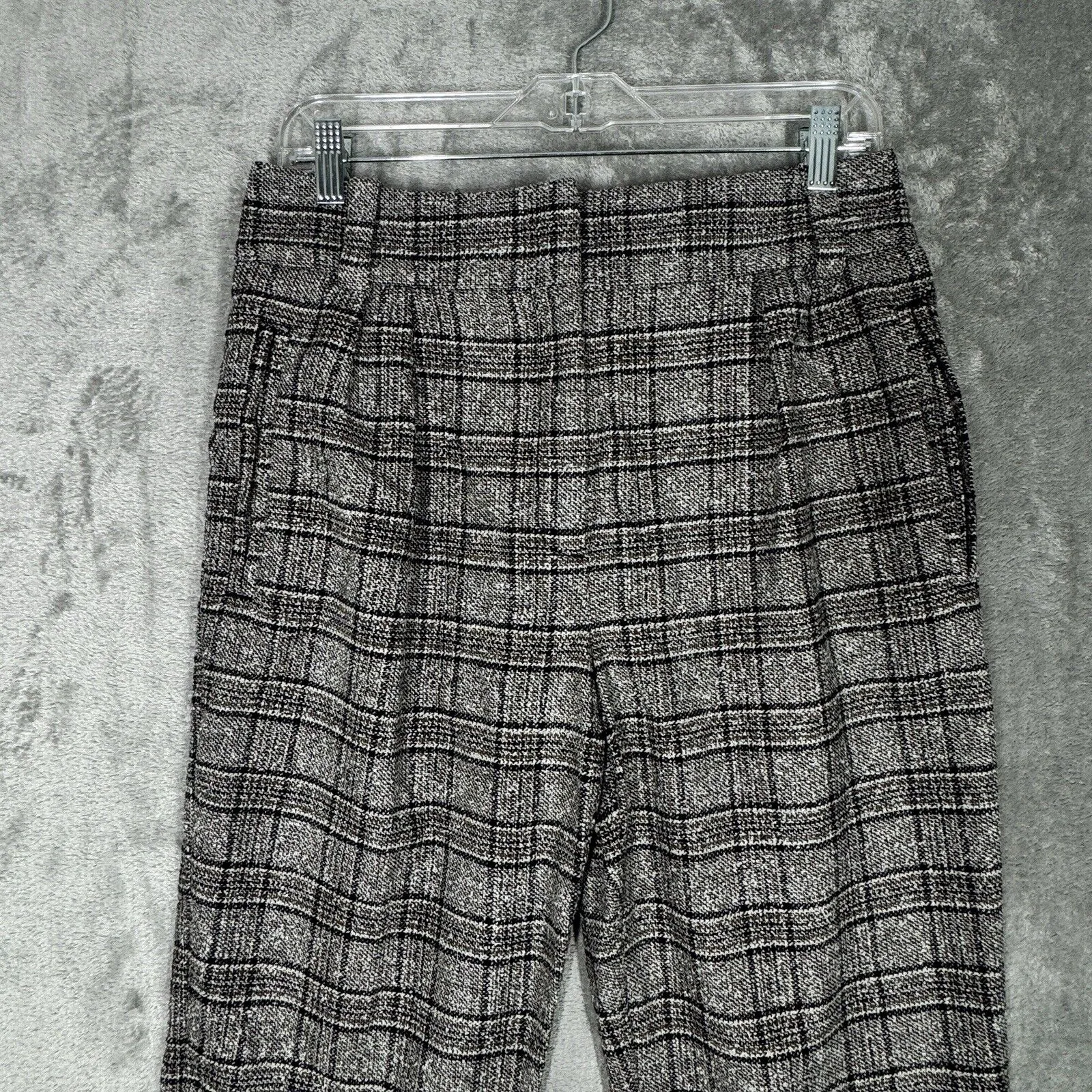 Reiss Pants Womens 6 Gray Black Arya Checkered Trouser‎ Italian Fabric Business - Image 4