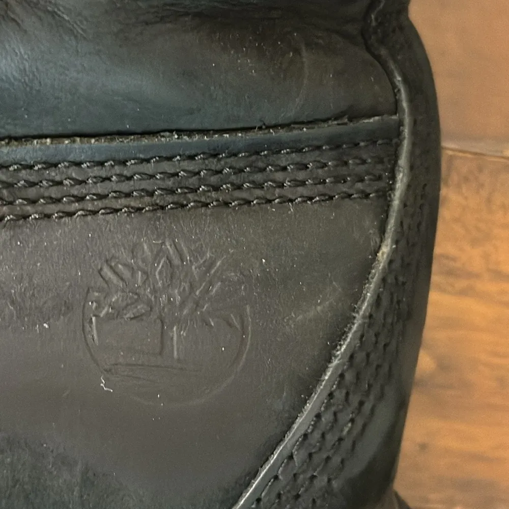 Timberland Black Leather Suede Laceup Booties Size 7 - Image 8