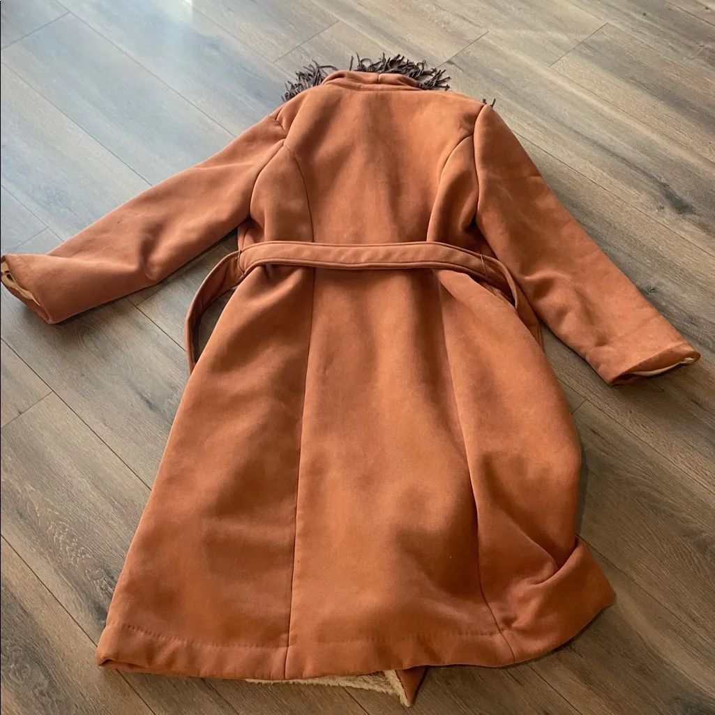 Anthropologie Hutch Daisy Suede Fringed Coat - Image 10