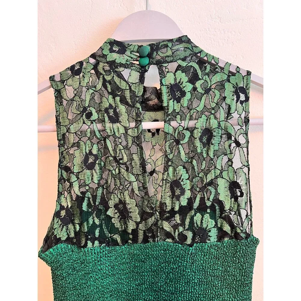 All That Jazz Vintage Emerald Green Dress Size: 3 / 4 (Small) 90's 80's Prom - Image 6