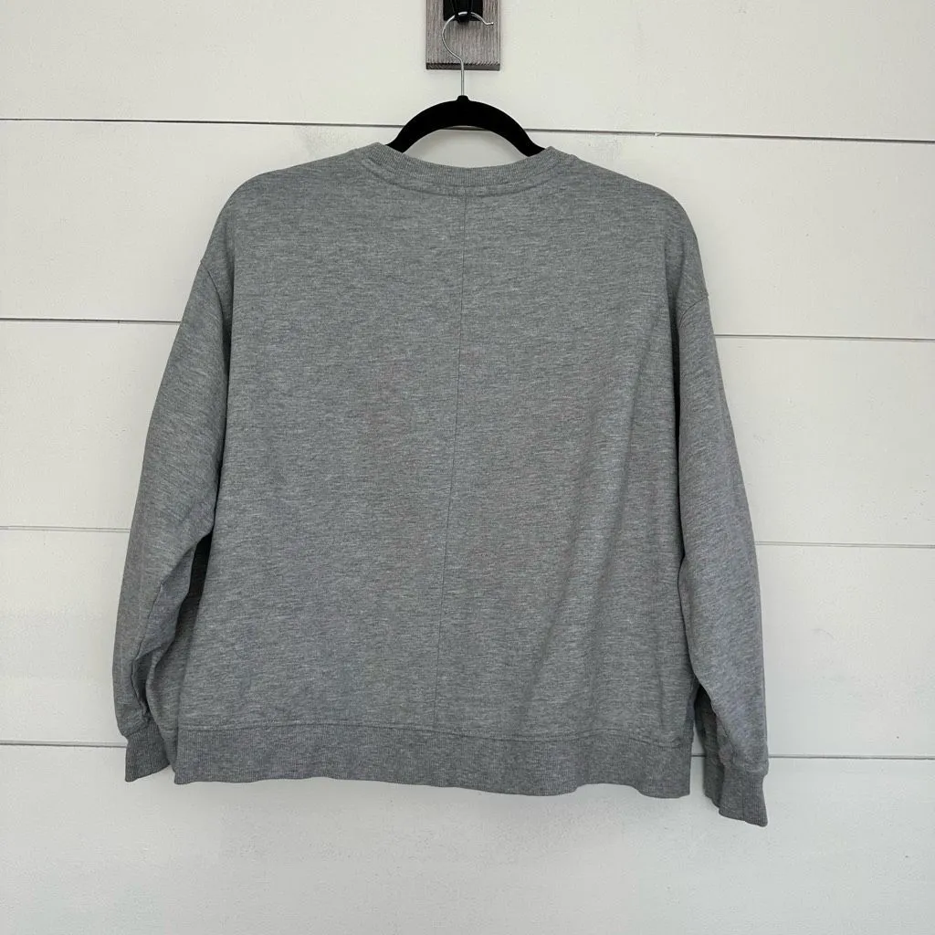 C&C California Women’s Gray Medium Smile Big Sweatshirt - Image 5