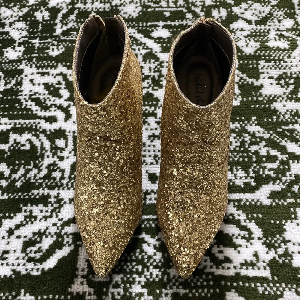 Gold Glitter Ankle Boots - Image 2