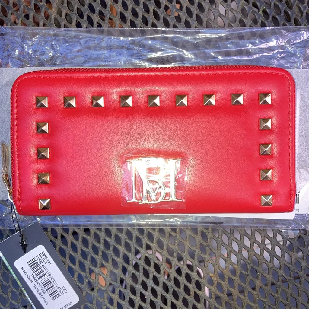 RED ORANGE BADGLEY MISHKA ACCORDION WALLET - BRAND NEW - Image 2